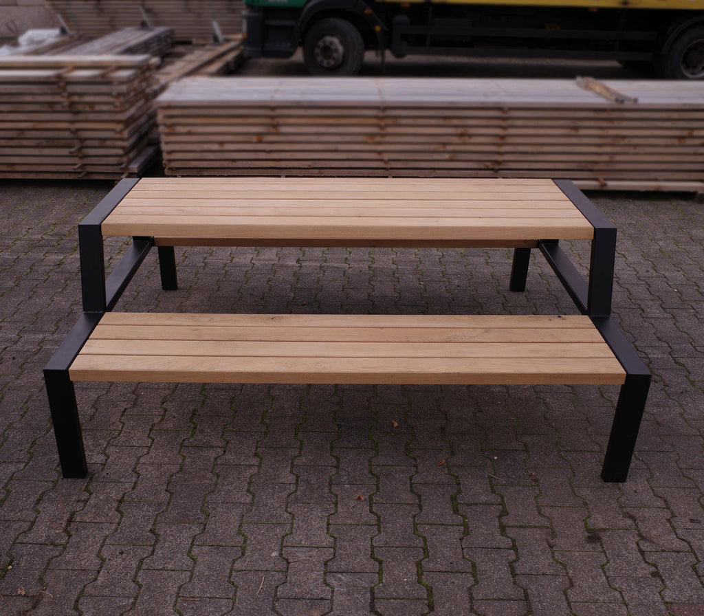 Gartentisch Set "Rhein" Gruppensitzbank für den Garten und öffentliche Plätze