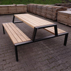 Gartentisch Set "Rhein" Gruppensitzbank für den Garten und öffentliche Plätze