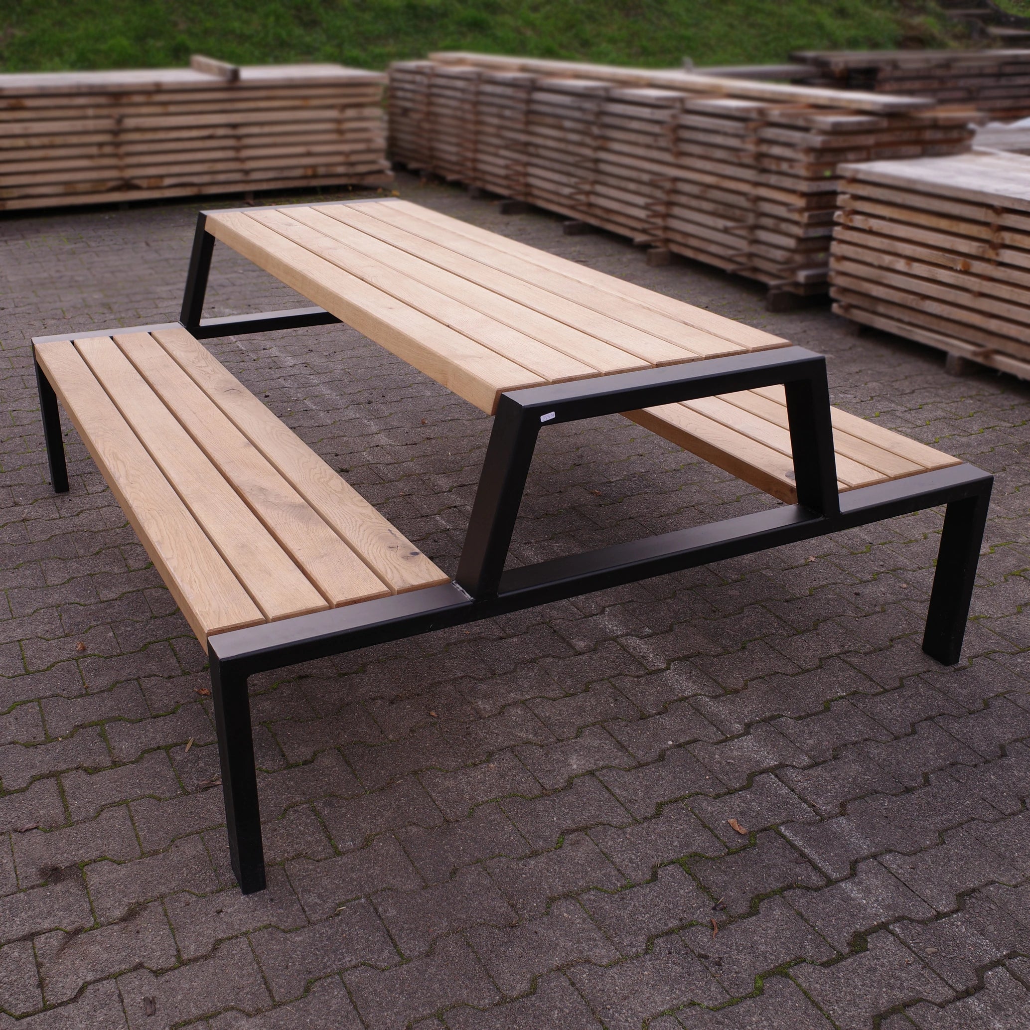 Gartentisch Set "Rhein" Gruppensitzbank für den Garten und öffentliche Plätze