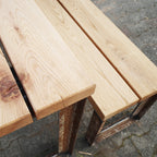 Gartentisch Set "Saar" Roteiche Stahl