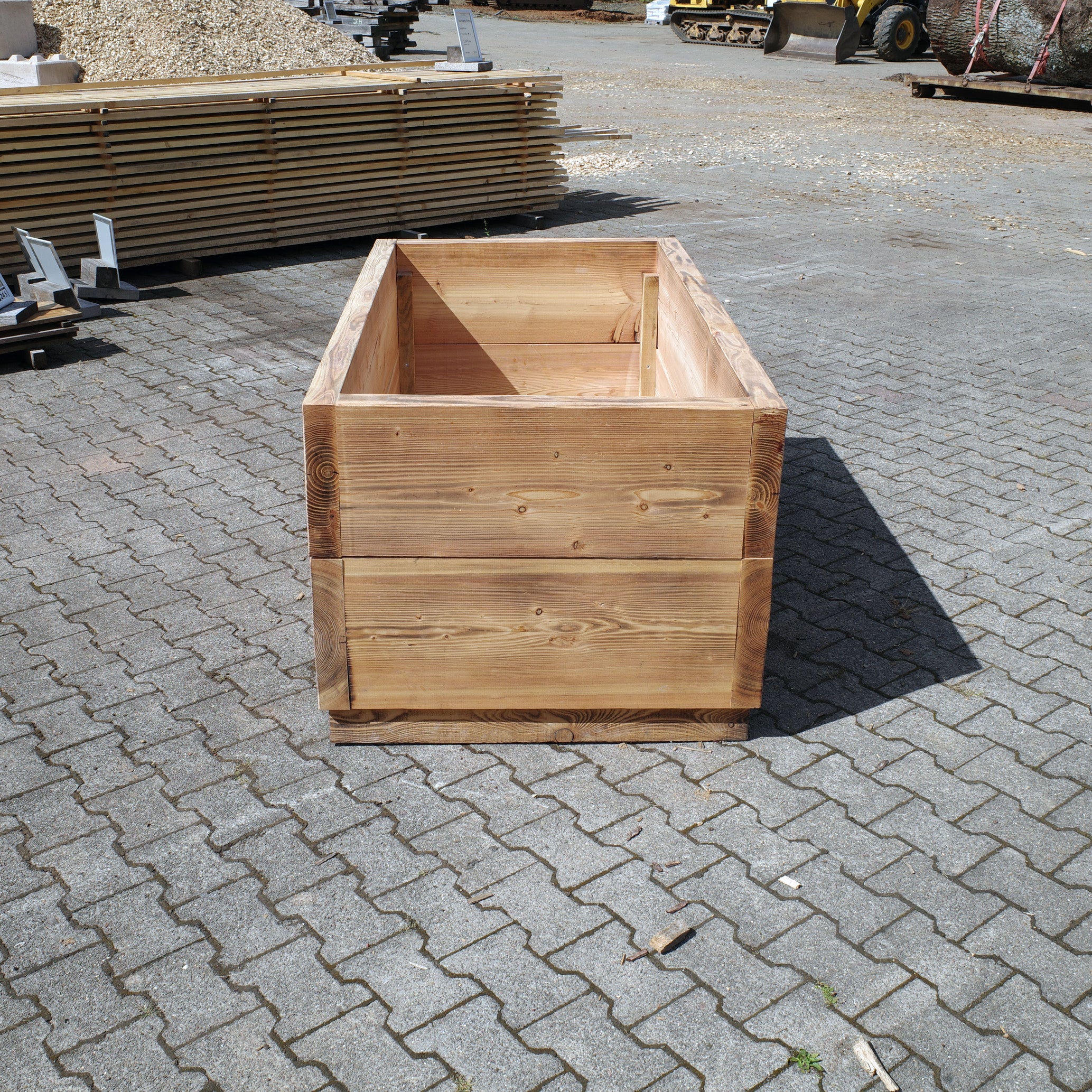 Hochbeet aus Holz Lärche geflammt groß stabil 200x85x85 cm (LxBxH)