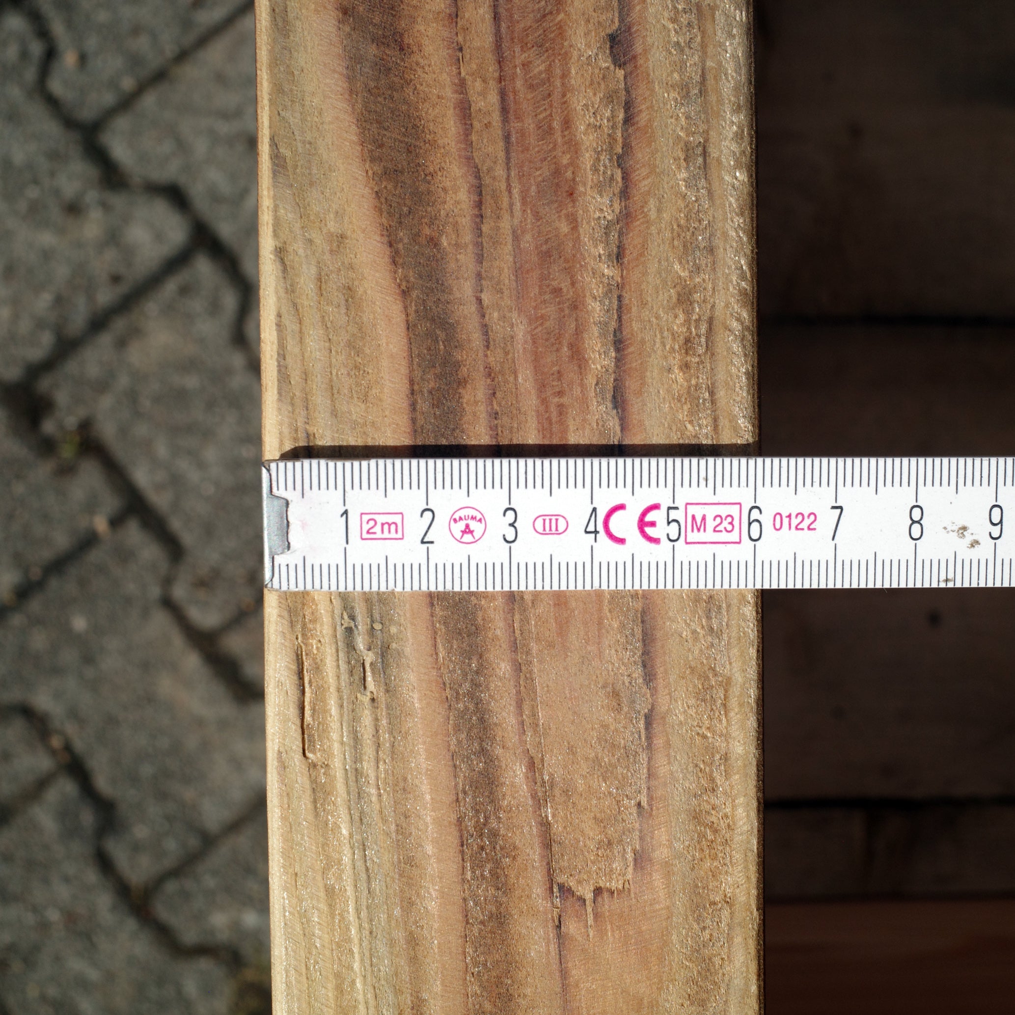 Hochbeet aus Holz Lärche geflammt groß stabil 200x85x85 cm (LxBxH)